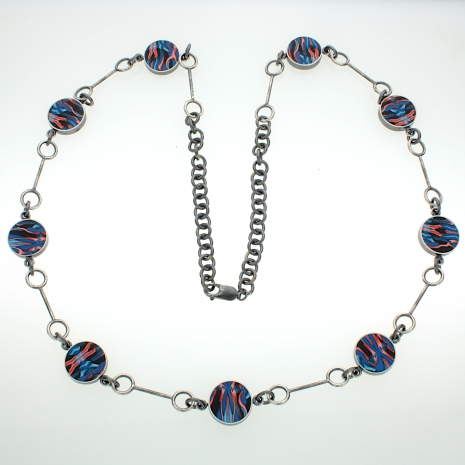Sterling Silver and Polymer Necklace