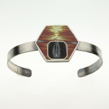Sterling Silver and Polymer Cuff Bracelet