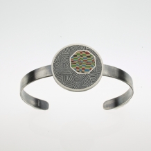 Sterling Silver and Polymer Cuff Bracelet
