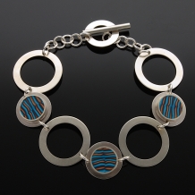 Sterling Silver Washer Link Bracelet