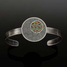 Sterling and Polymer Cuff Bracelet