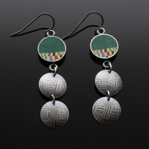 Sterling and Polymer Dangle Earrings 