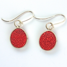 Sterling silver and polymer clay earrings