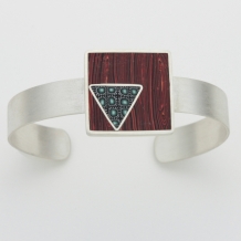 Sterling Silver and Polymer Cuff Bracelet