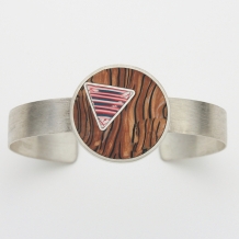 Sterling Silver and Polymer Cuff Bracelet