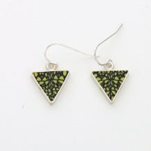 Sterling silver and polymer clay earrings