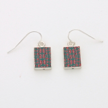 Sterling silver and polymer clay earrings
