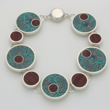 Polymer and Sterling Silver Bracelet