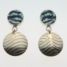 Sterling silver and polymer clay earrings