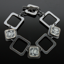 Sterling Silver Square Washer Bracelet